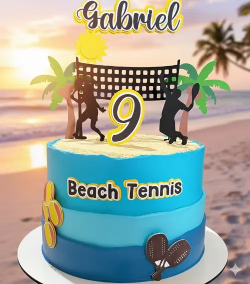 topo de bolo beach tênis