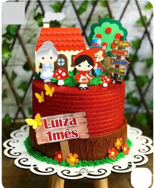 topo de bolo chapeuzinho vermelho