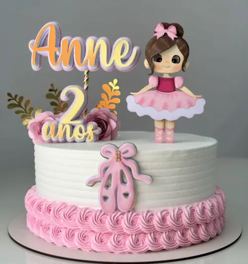 topo de bolo bailarina