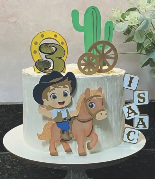 topo de bolo fazendinha rosa