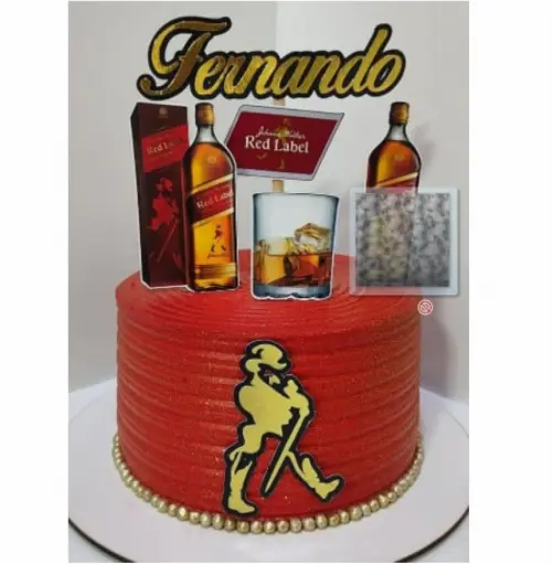 topo de bolo bebidas wiski red label