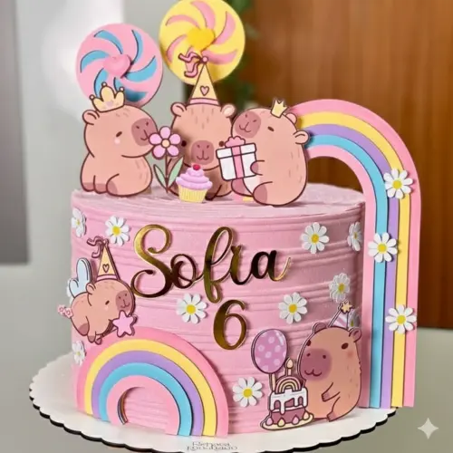 topo de bolo capivara