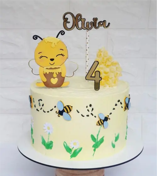 topo de bolo abelhinha