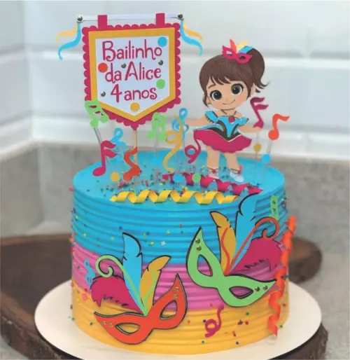 topo de bolo bloquinho menina