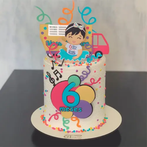 topo de bolo bloquinho mesversário menina