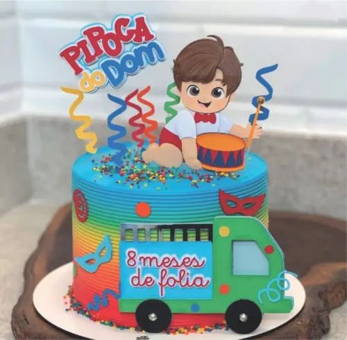 topo de bolo bloquinho mesversário