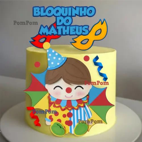 topo de bolo bloquinho mesversário