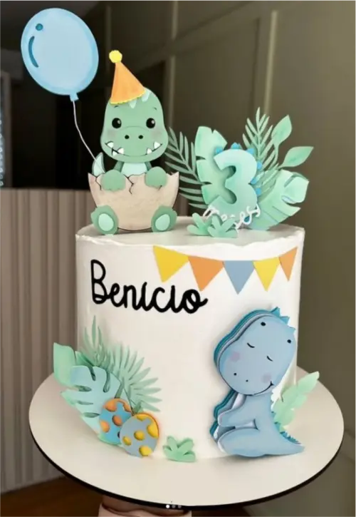topo de bolo dino baby
