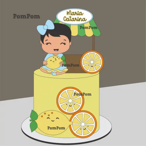 topo de bolo frutinhas