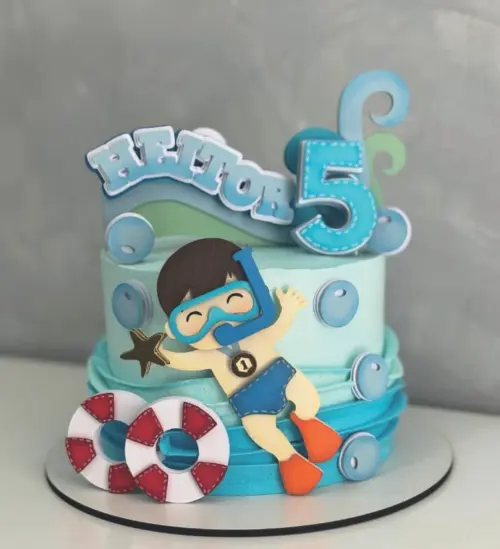 topo de bolo mergulhador