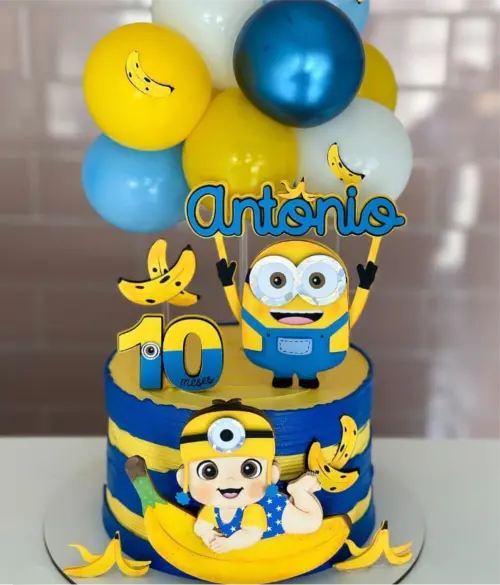 topo de bolo minnions