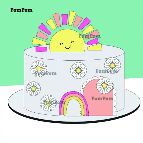 topo de bolo solzinho