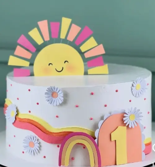 topo de bolo solzinho