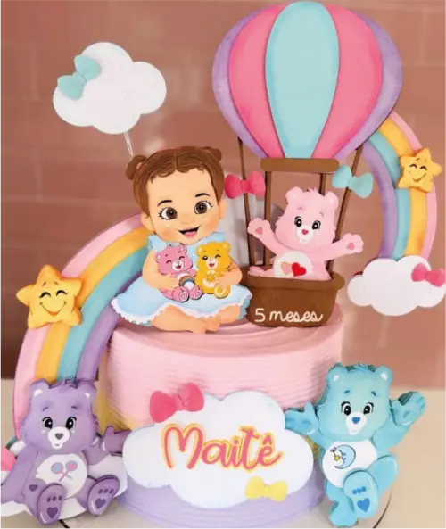 topo de bolo ursinhos carinhosos