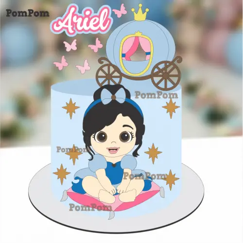 topo de bolo cinderela