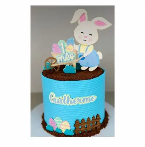 topo de bolo páscoa coelhinho