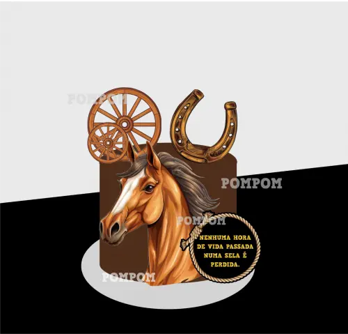 topo de bolo cavalo