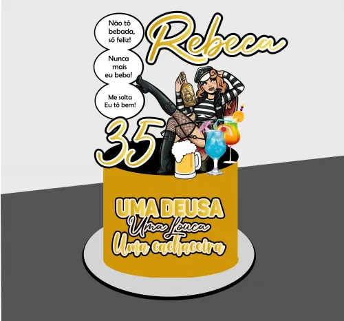 topo de bolo boteco mulher cachaceira