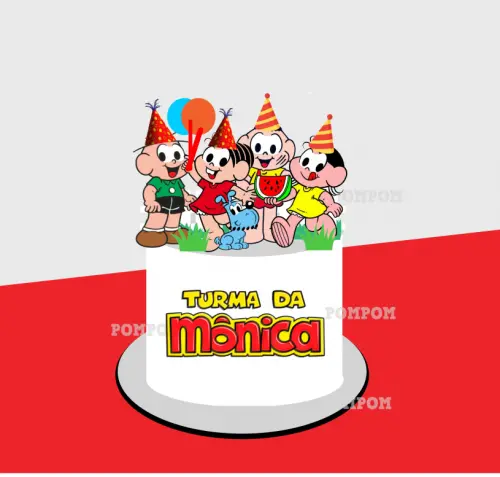 topo de bolo turma da Mônica