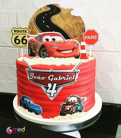 topo de bolo carro mcqueen