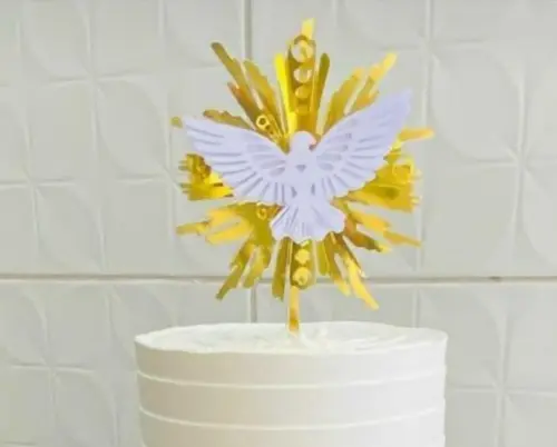 topo de bolo divino espirito santo