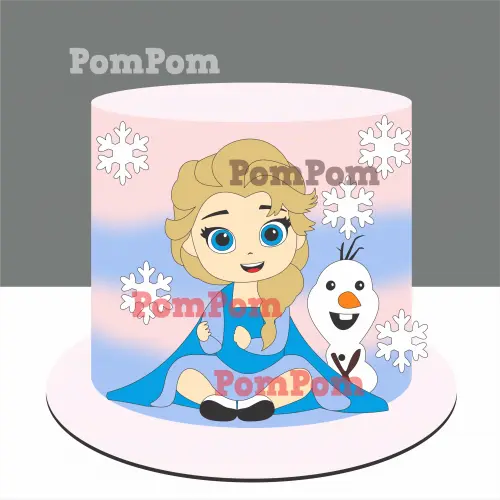 topo de bolo frozen