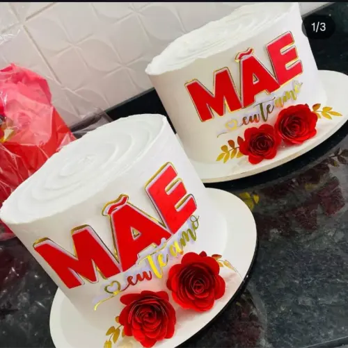 topo de bolo mãe