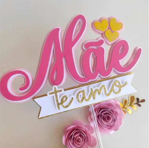 topo de bolo mãe
