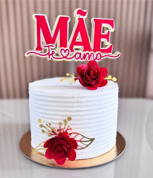 topo de bolo mãe
