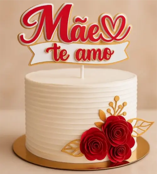 topo de bolo mãe eu te amo