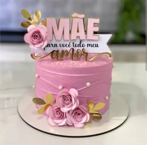 topo de bolo mãe para você todo meu amor