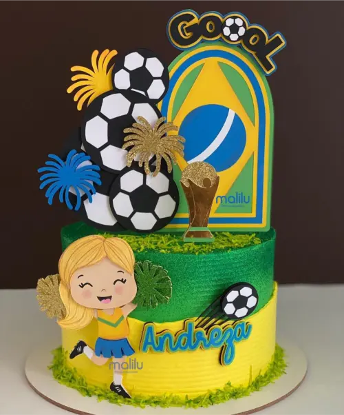 topo de bolo futebol brasil copa