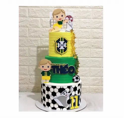 topo de bolo mesversário futebol brasil
