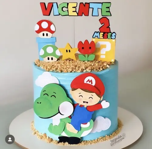 topo de bolo super mario baby