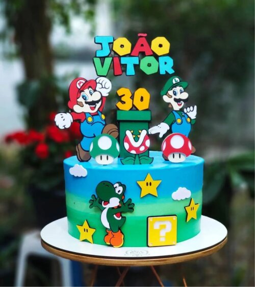 topo de bolo super mario