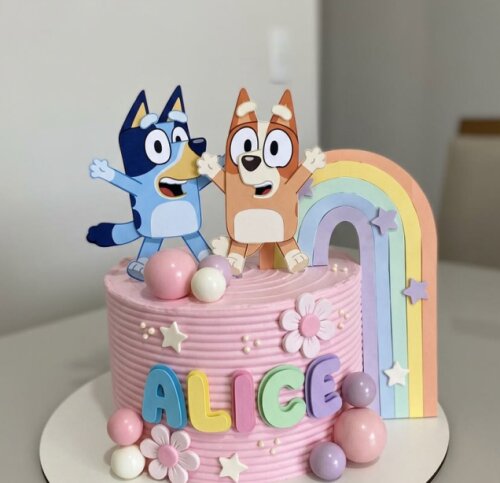 topo de bolo bluey