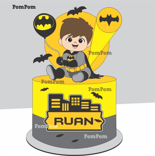 topo de bolo batman baby