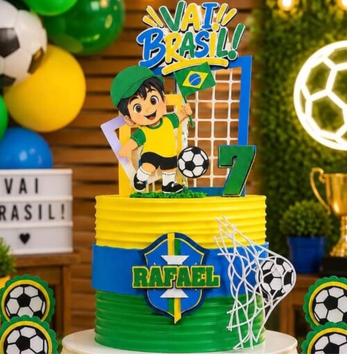 topo de bolo brasil menino