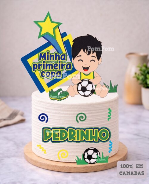 topo de bolo minha primeira copa