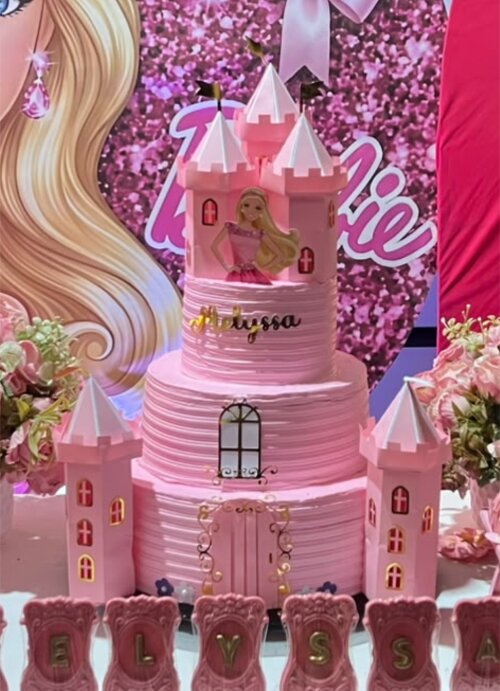 topo de bolo barbie castelo