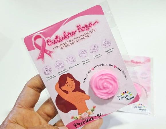 Cartão Outubro Rosa com Sabonete