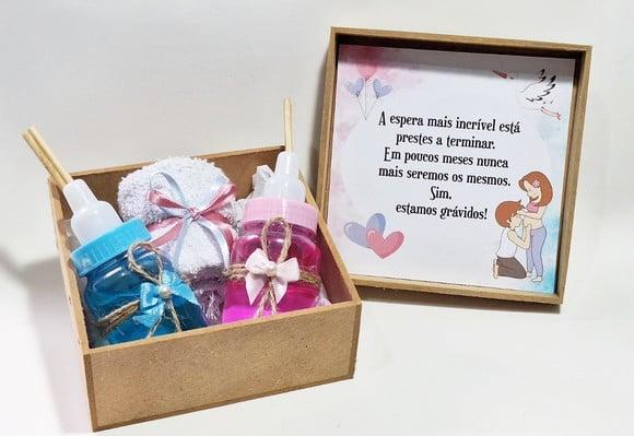 Kit Aromatizador Presente Anúncio de Gravidez Marido Esposo