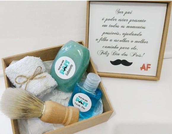 Kit Barbear Personalizado Dia dos Pais com Mensagem