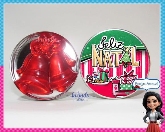 Lembrancinha de Natal Sabonete na Latinha Personalizada