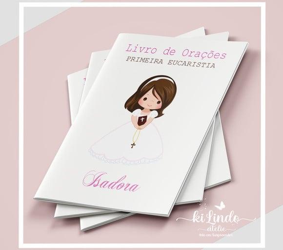 Livro de Oração Lembrancinha Primeira Eucaristia