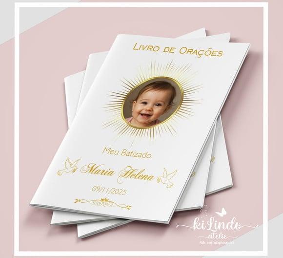 Mini Livro de Orações Lembrancinha de Batizado