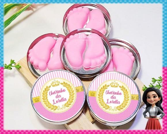 Sabonete de Pezinho na Latinha Personalizada Realeza
