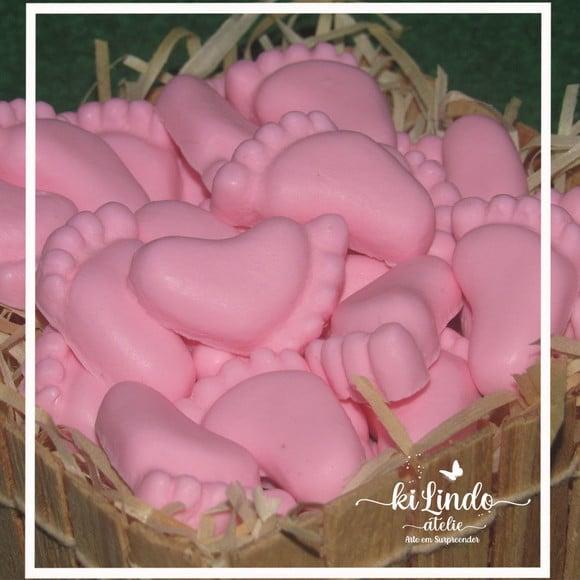 Sabonete de Pezinho de Bebê Rosa