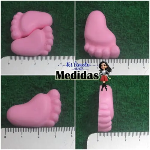 70 Sabonetes de Pezinho de Bebê Rosa