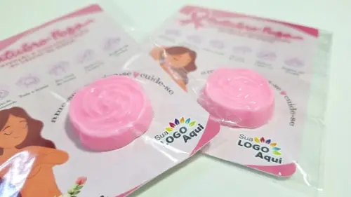 Cartão Outubro Rosa com Sabonete